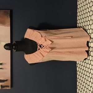 Pink speckled blouse